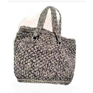 Heavy Knit Tote Bag - Green, Black, Taupe, Gray